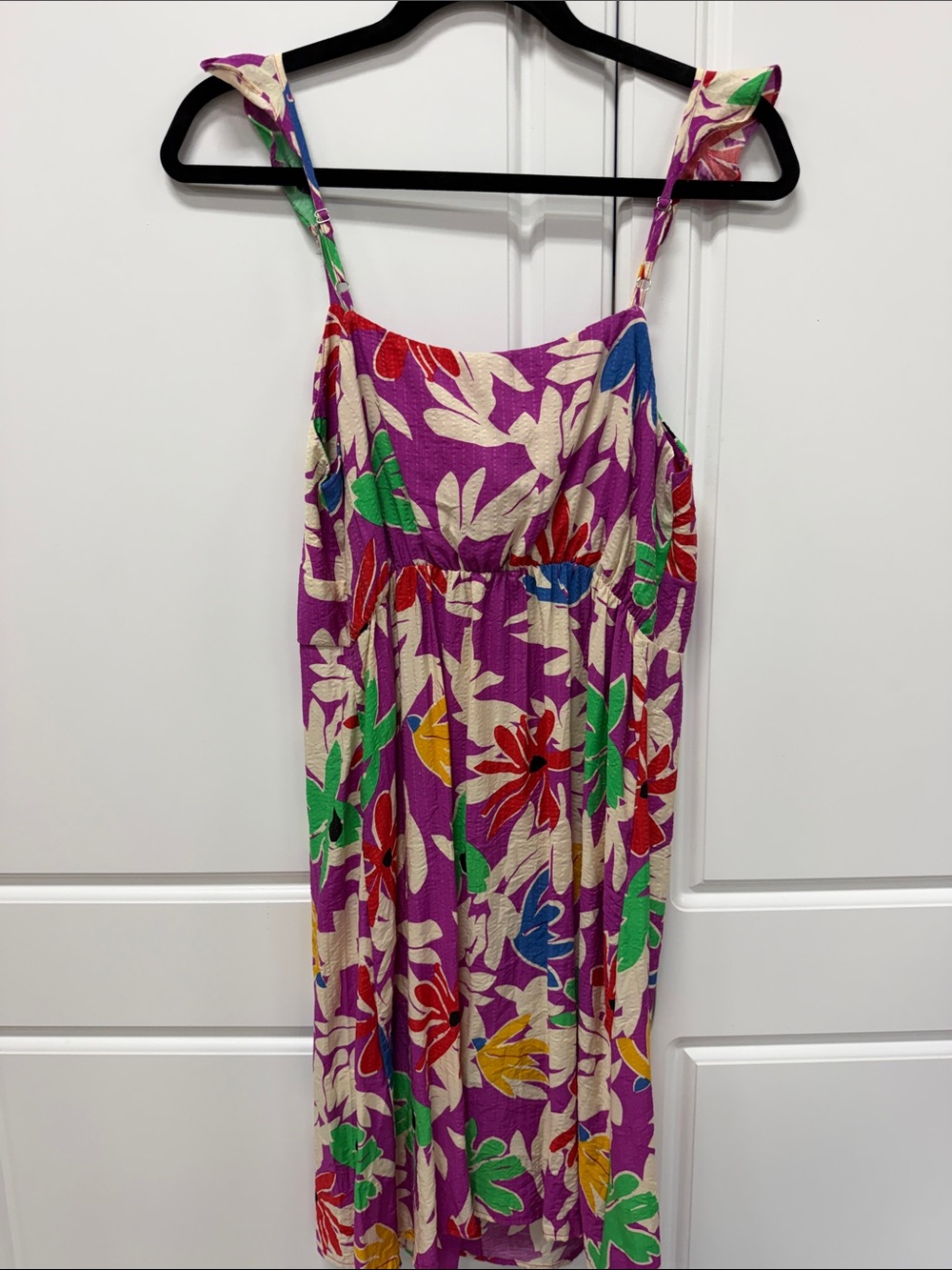 Lili Sidonio Purple Floral Button-Front Sundress Size S.  NEW - Picture 5 of 12